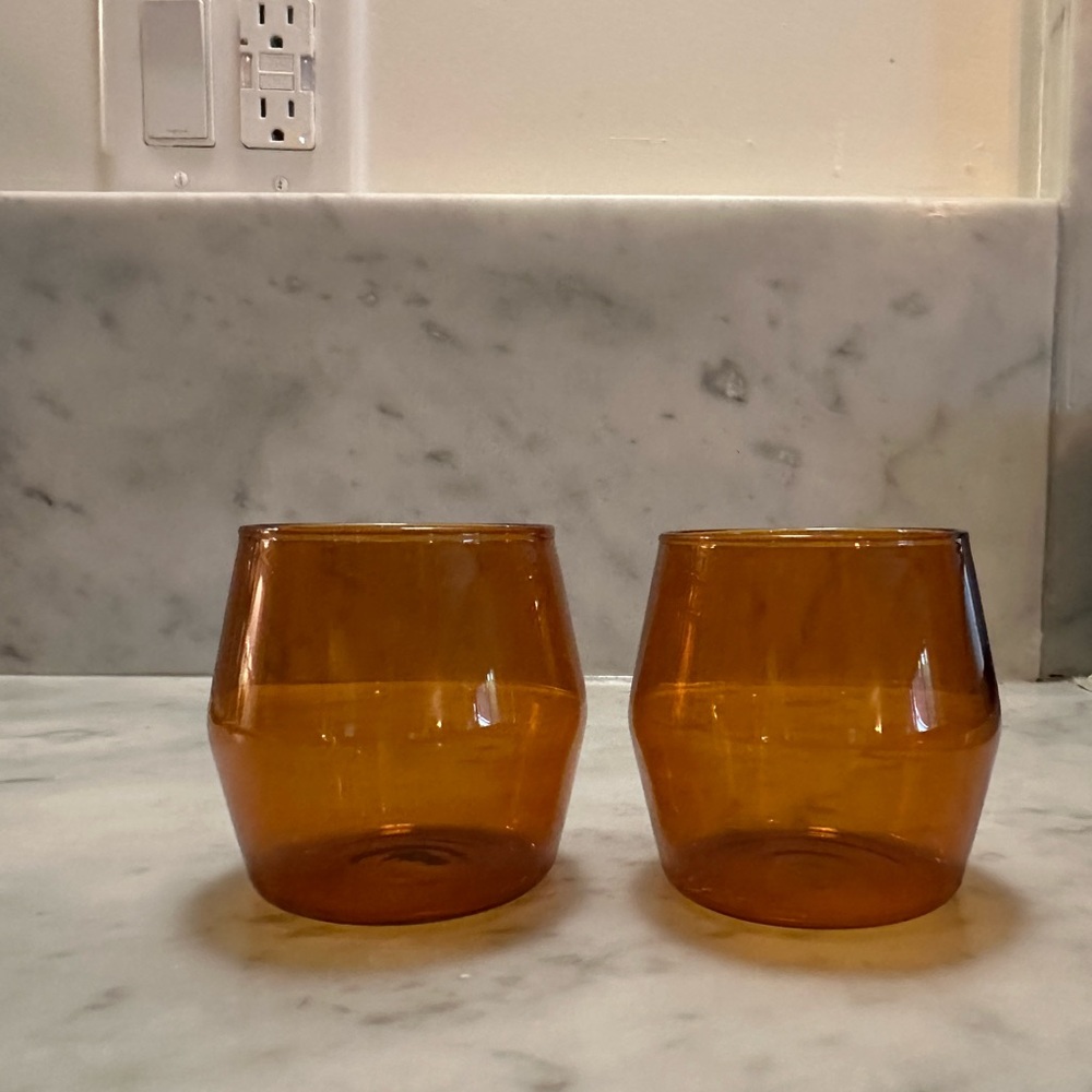 Orange Glass Kitchen Vases Set - Picture 3 of 3